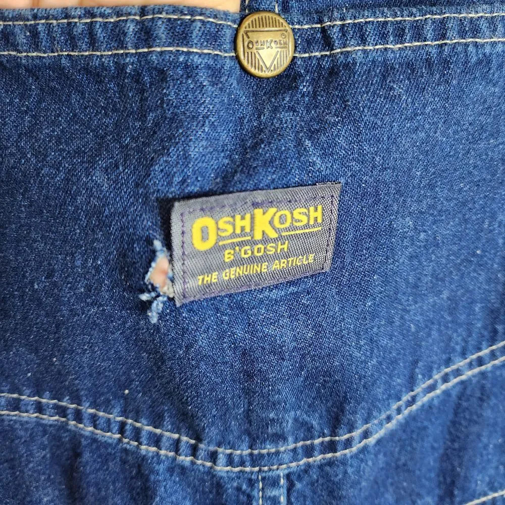 OshKosh B'Gosh Men's Jean Overalls Vestbak Size 36X32 USA Vintage Denim Workwear